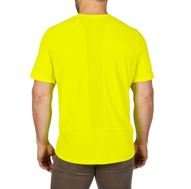 Milwaukee Men's Large Hi-Vis GEN II WORKSKIN Light Weight Performance Short-Sleeve T-Shirt