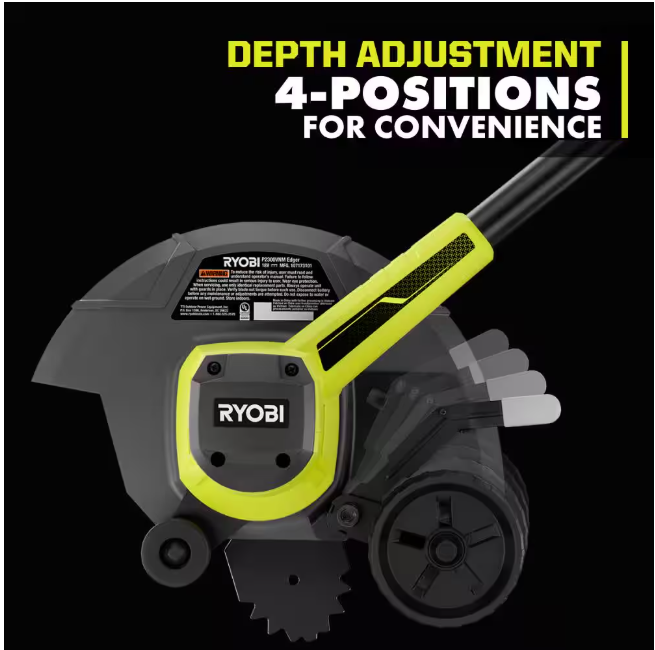 RYOBI ONE+ 18V 9 in. Cordless Battery Edger (Tool Only)