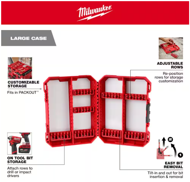 Milwaukee SHOCKWAVE Impact Duty Alloy Steel Screw Driver Bit Set (74-Piece)