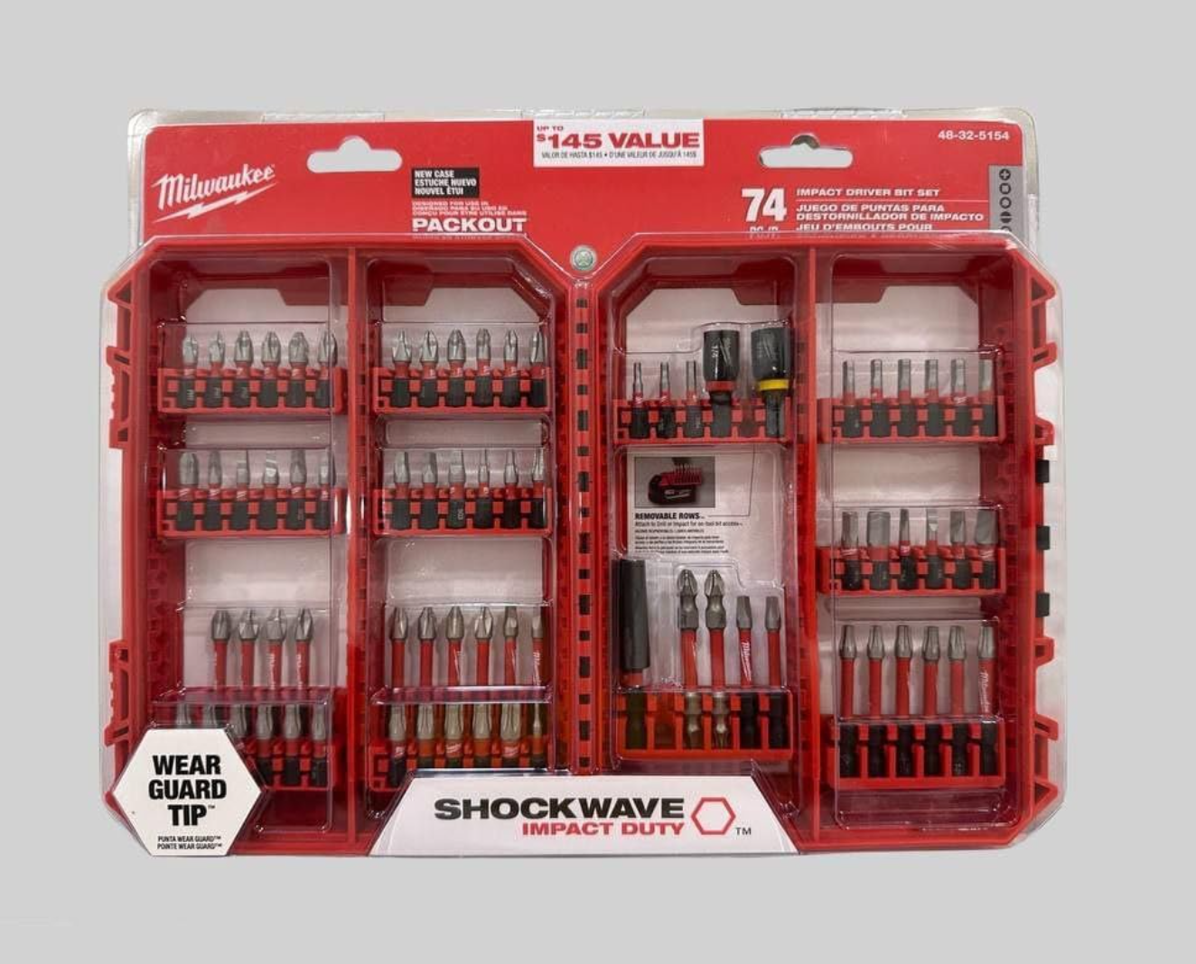 Milwaukee SHOCKWAVE Impact Duty Alloy Steel Screw Driver Bit Set (74-Piece)