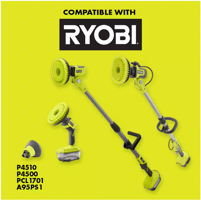 RYOBI 9 in. VORTEX Soft Bristle Brush