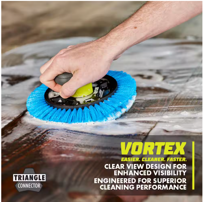 RYOBI 9 in. VORTEX Soft Bristle Brush