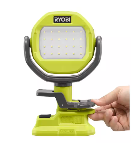 RYOBI ONE+ 18V Cordless LED Clamp Light Kit with 1.5 Ah Battery and Charger