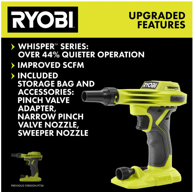 RYOBI ONE+ 18V Cordless High Volume Inflator (Tool Only)