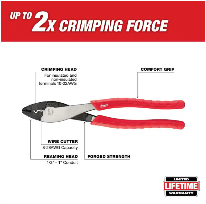 Milwaukee 9.5 in. Crimping Plier