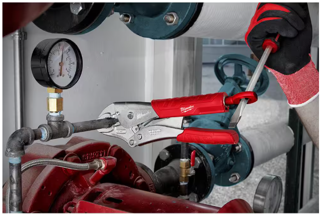 Milwaukee 10 in. Torque Lock Curved Jaw Locking Pliers with Durable Grip