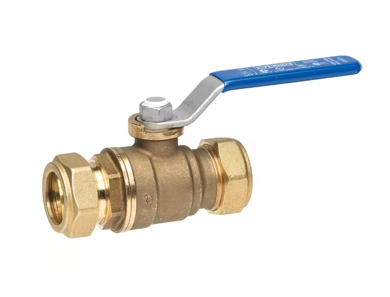 Everbilt 3/4 in. COMP x 3/4 in. COMP Standard Port Lead Free Brass Ball Valve