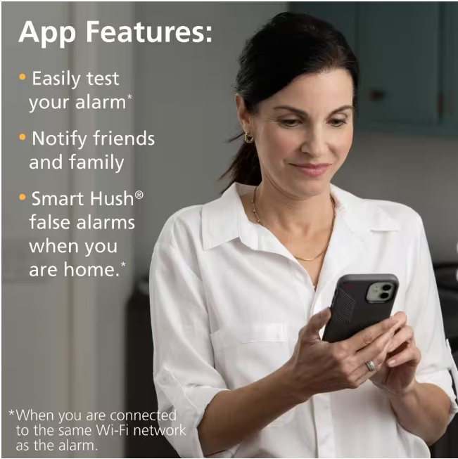 Kidde P4010ACS-WF Smoke Alarm with WiFi Smart Features and Voice Alerts (5-Pack)