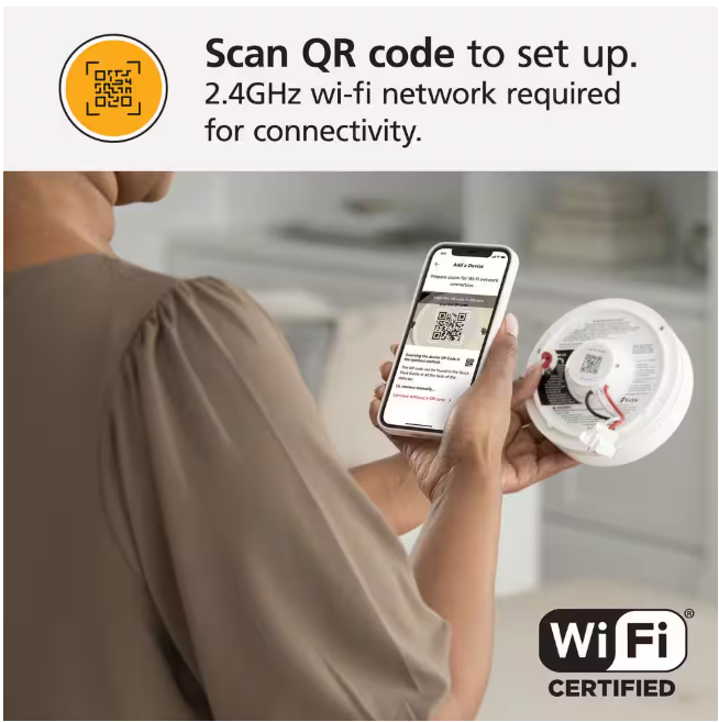 Kidde P4010ACS-WF Smoke Alarm with WiFi Smart Features and Voice Alerts (5-Pack)