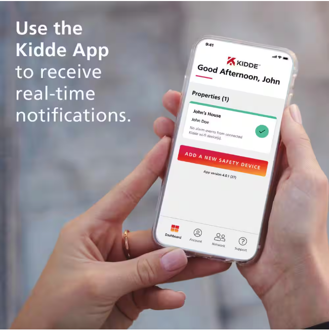 Kidde P4010ACS-WF Smoke Alarm with WiFi Smart Features and Voice Alerts (5-Pack)