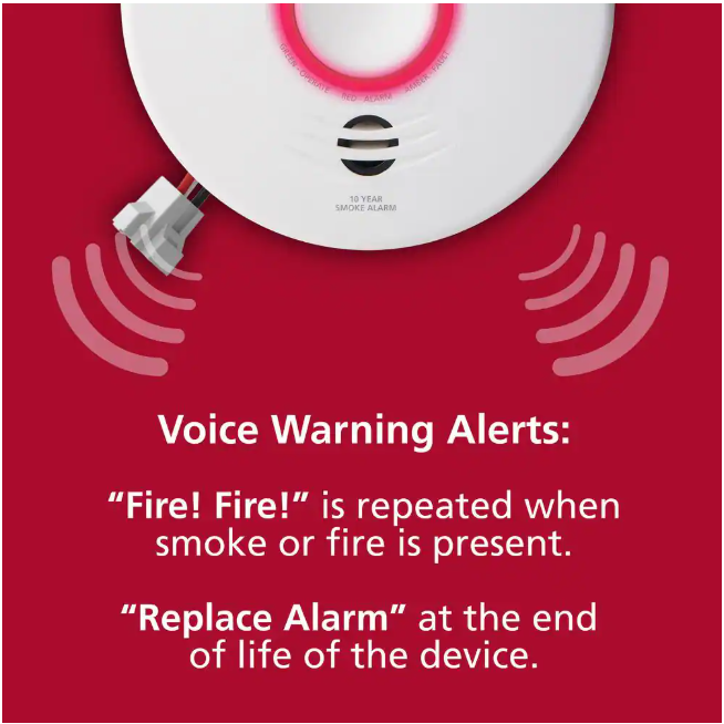 Kidde P4010ACS-WF Smoke Alarm with WiFi Smart Features and Voice Alerts (5-Pack)