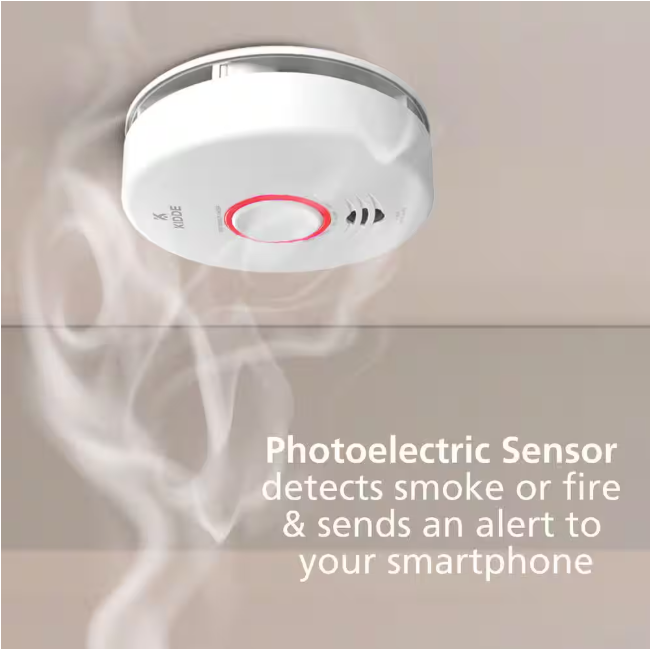 Kidde P4010ACS-WF Smoke Alarm with WiFi Smart Features and Voice Alerts (5-Pack)