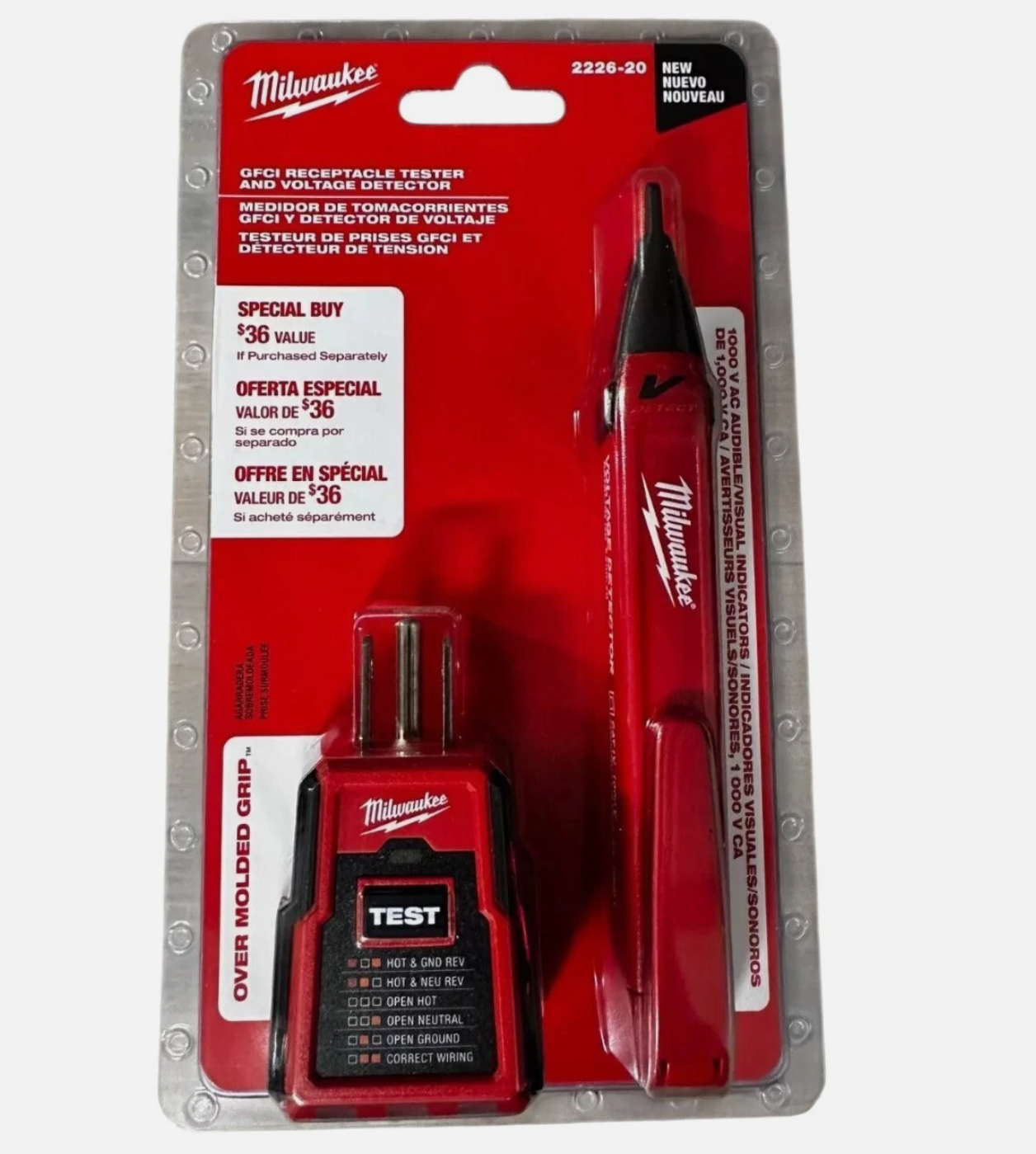 Milwaukee Non-Contact Voltage and GFCI Receptacle Premium Test Kit