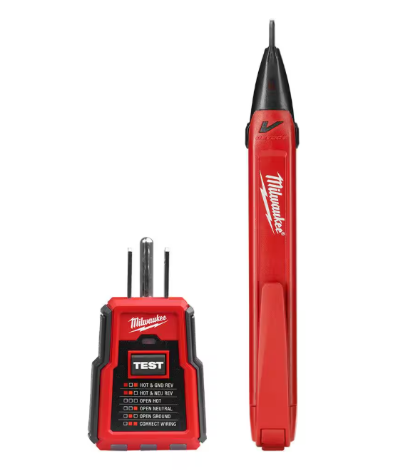 Milwaukee Non-Contact Voltage and GFCI Receptacle Premium Test Kit