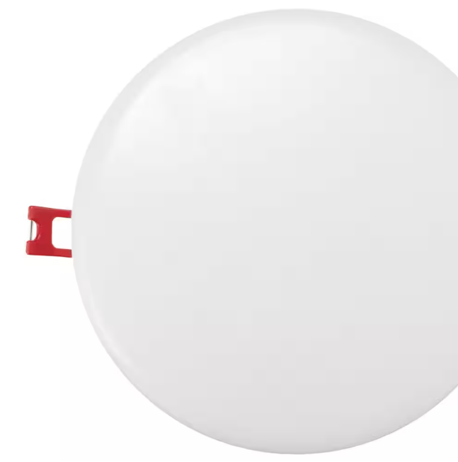 Commercial Electric Trimless Integrated LED 6 in Round Adjustable Color Temp Canless Recessed Light for Kitchen Bathroom Livingroom, White (4-Pack)