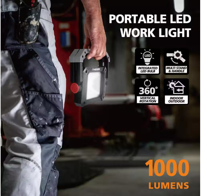 Husky 1000 Lumens LED Portable Work Light