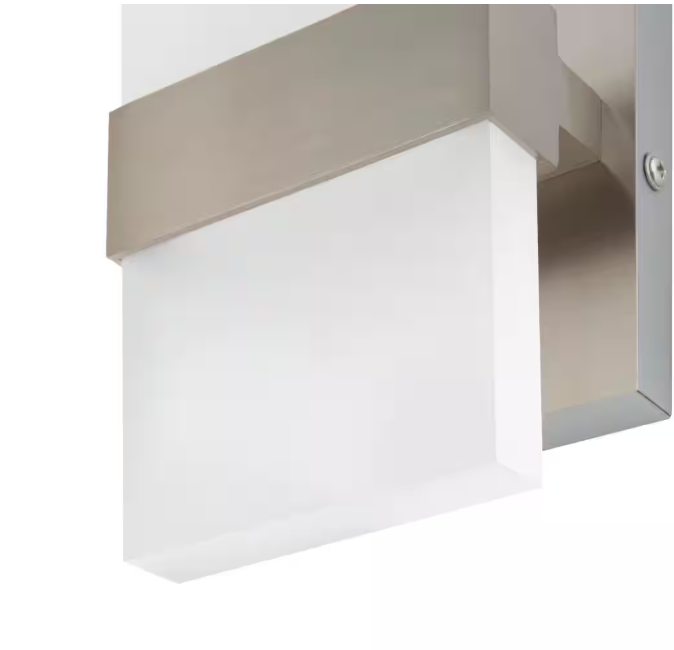Home Decorators Collection Alberson 5 in. Brushed Nickel 2-Light LED Sconce