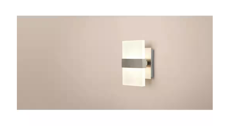 Home Decorators Collection Alberson 5 in. Brushed Nickel 2-Light LED Sconce