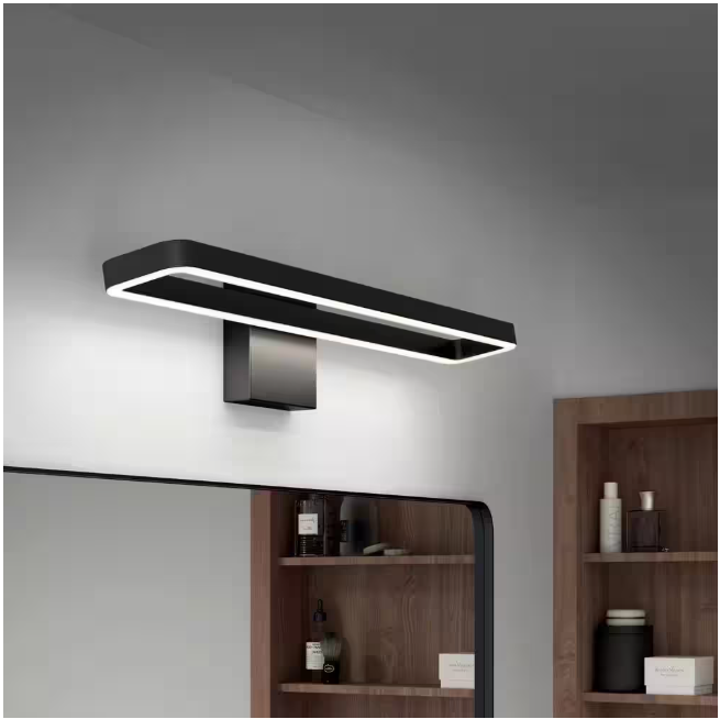 Artika Hinge 27 in. 1 Light Black Modern Integrated LED 3 CCT Vanity Light Bar for Bathroom