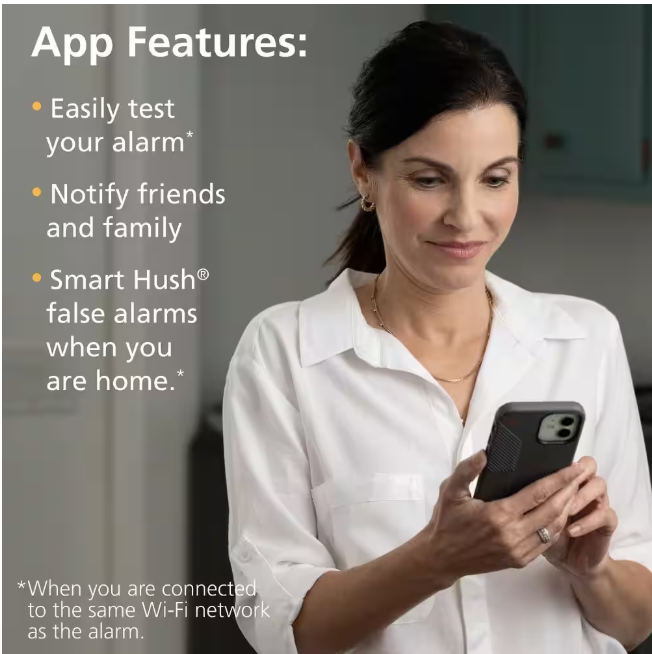 Kidde Smart Hardwired Wi-Fi Enabled Smoke Detector and Indoor Air Quality Monitor Photoelectric Sensor 21032069