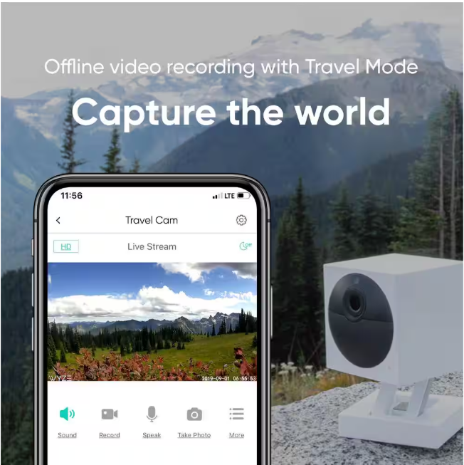 Wyze Wireless Outdoor Surveillance Home Security Camera v2, with Color Night Vision, Includes Base Station