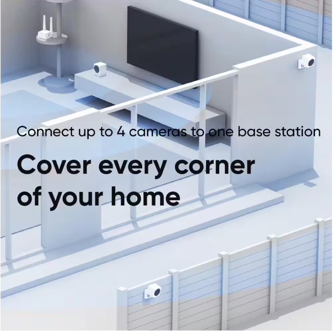 Wyze Wireless Outdoor Surveillance Home Security Camera v2, with Color Night Vision, Includes Base Station