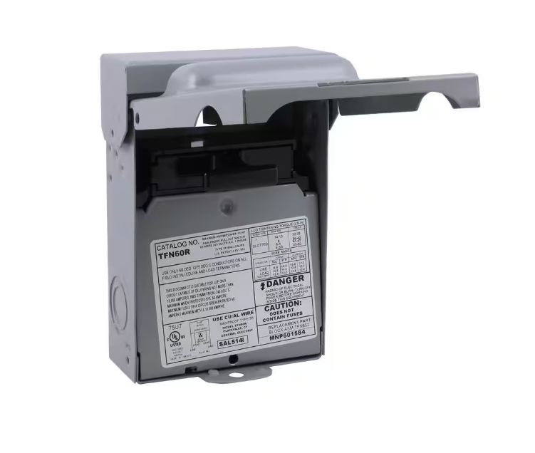 GE 60 Amp 240-Volt Non-Fuse Metallic AC Disconnect