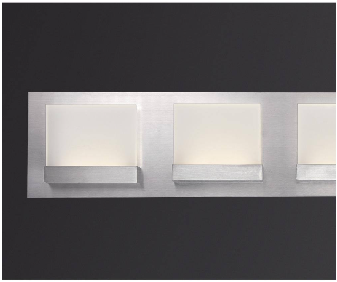 Home Decorators Collection Alberson Collection 3-Light Brushed Nickel LED Vanity Light with Frosted Acrylic Shade