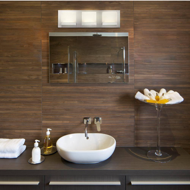 Home Decorators Collection Alberson Collection 3-Light Brushed Nickel LED Vanity Light with Frosted Acrylic Shade