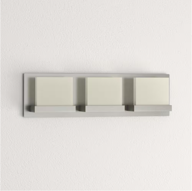 Home Decorators Collection Alberson Collection 3-Light Brushed Nickel LED Vanity Light with Frosted Acrylic Shade
