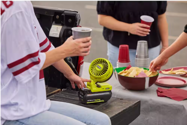 RYOBI 40V Cordless Battery Topper Fan (Tool Only)