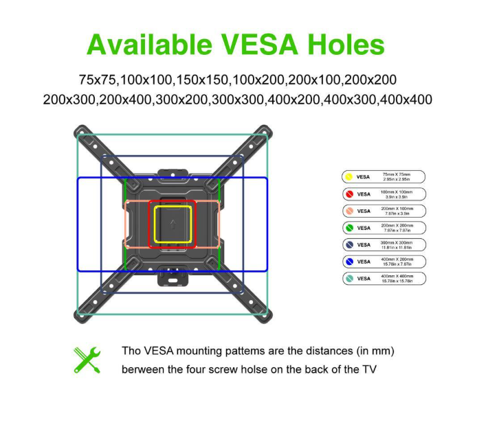 Commercial Electric Full Motion TV Wall Mount for 23 in. to 63 in. TVs