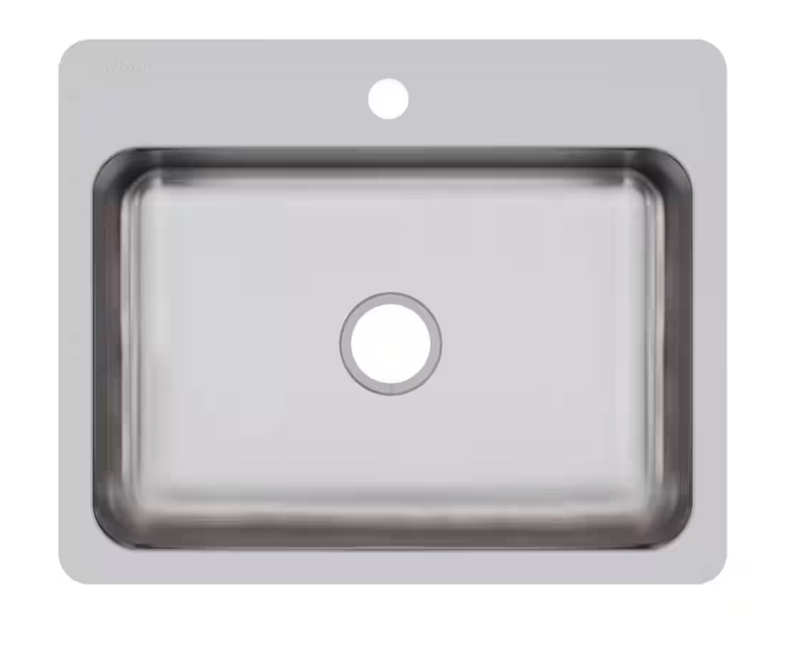 Elkay Dayton 27 in. Drop-In/Undermount Single Bowl 18-Gauge Stainless Steel Kitchen Sink Only