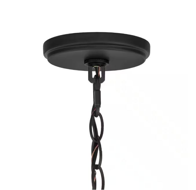 Hampton Bay Highgate 6-Light Matte Black Chandelier