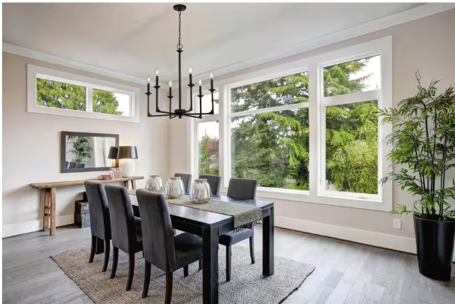 Hampton Bay Highgate 6-Light Matte Black Chandelier