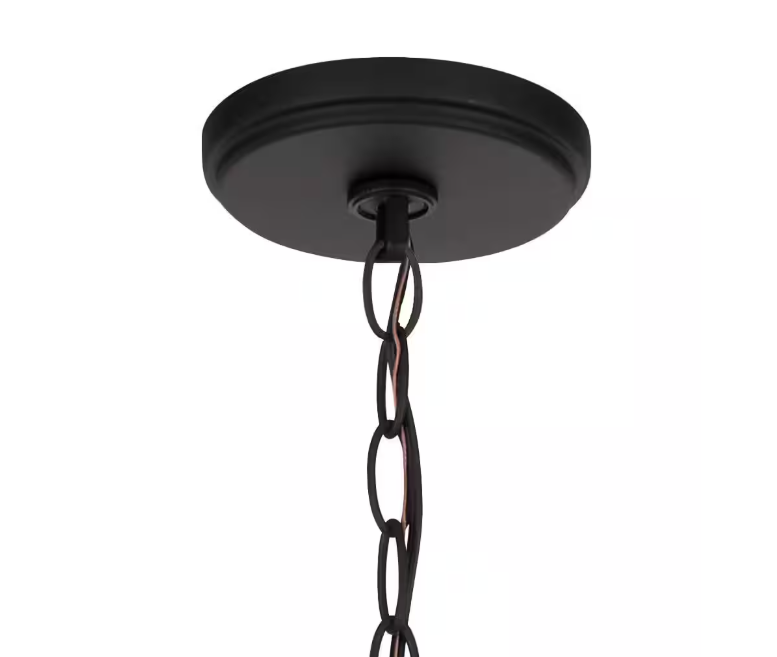 Hampton Bay Highgate 6-Light Matte Black Chandelier