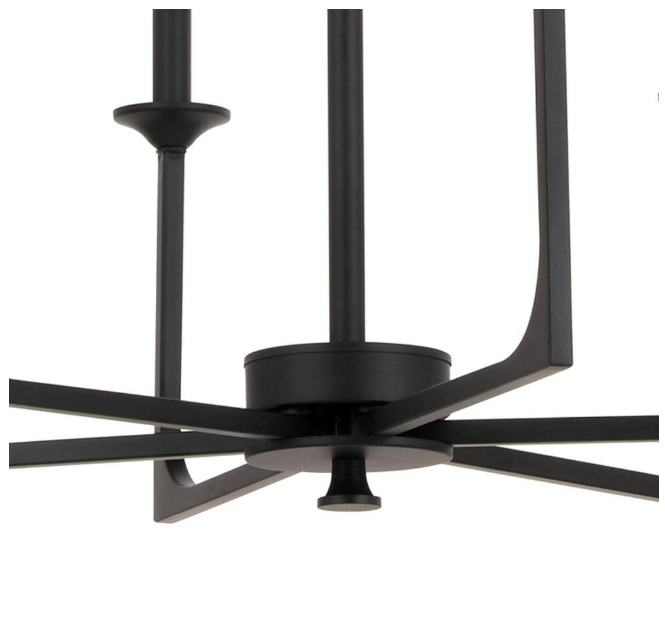 Hampton Bay Highgate 6-Light Matte Black Chandelier