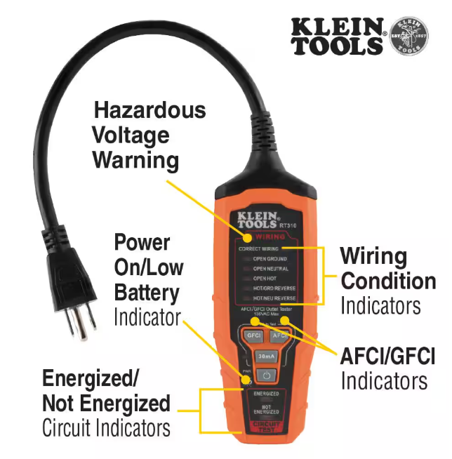 Klein Tools AFCI/GFCI Outlet Tester