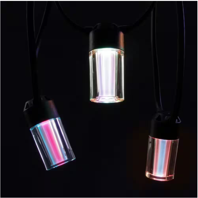 LIFX 12-Light 24 ft. Outdoor Plug-In RGB Integrated LED Smart Wi-Fi String Light, Works with Alexa/Hey Google/HomeKit/Siri