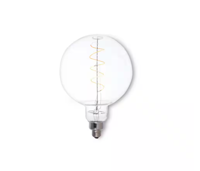 40W Equivalent Amber Light G63 Dimmable LED Grand Filament Globe Shaped Nostalgic Light Bulb