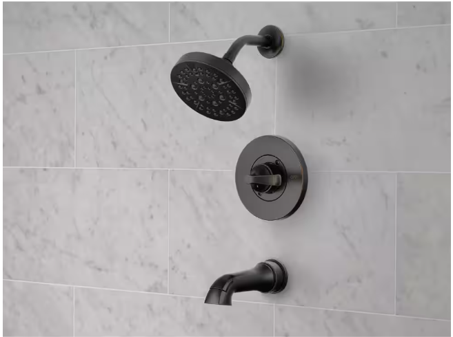Delta Faryn Single-Handle 5-Spray Tub and Shower Faucet in Oil Rubbed Bronze (Valve Included)