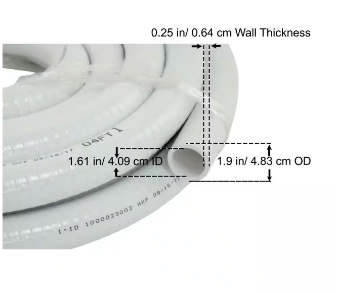Everbilt 1 in. I.D. x 25 ft. 100 PSI PVC Vinyl Pressure Flexible Spa Tube