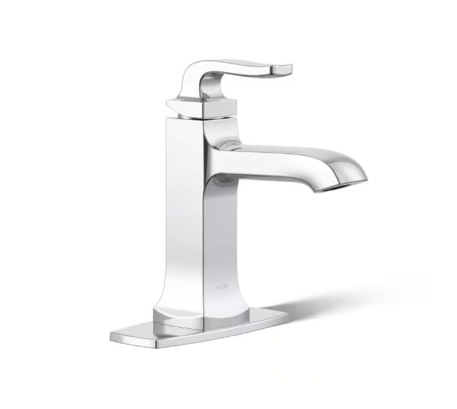 KOHLER Rubicon Single Hole Single Handle Bathroom Faucet in Polished Chrome