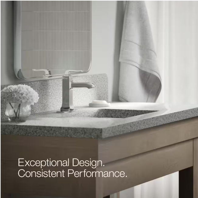 KOHLER Rubicon Single Hole Single Handle Bathroom Faucet in Polished Chrome