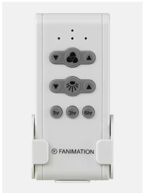 FANIMATION 3-Speed Remote Control with Receiver Non-Reversing, Gray White/Black