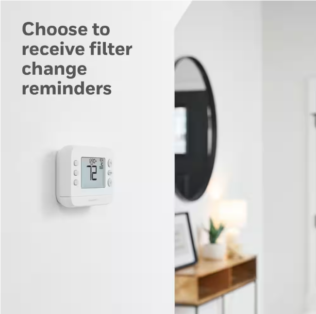 Honeywell Home X2P Programmable Thermostat, Single-Stage, 1-Heat/1-Cool, Flexible Schedule