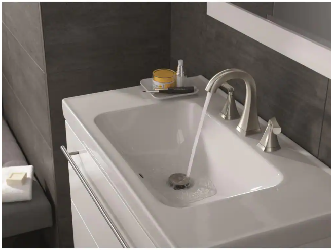 Delta Pierce 8 in. Widespread 2-Handle Bathroom Faucet in SpotShield Brushed Nickel