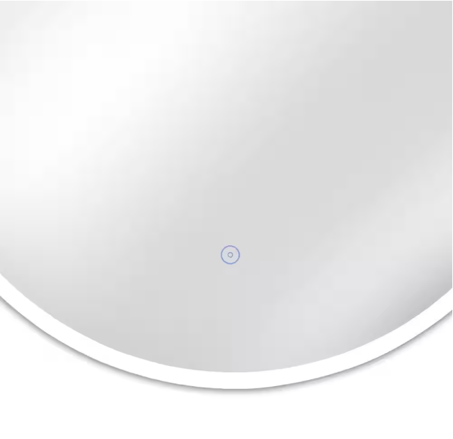 Home Decorators Collection 24 in. W x 24 in. H Round Frameless Anti-Fog Wall Mount Bathroom Vanity Mirror in Silver with Dimmable LED Light