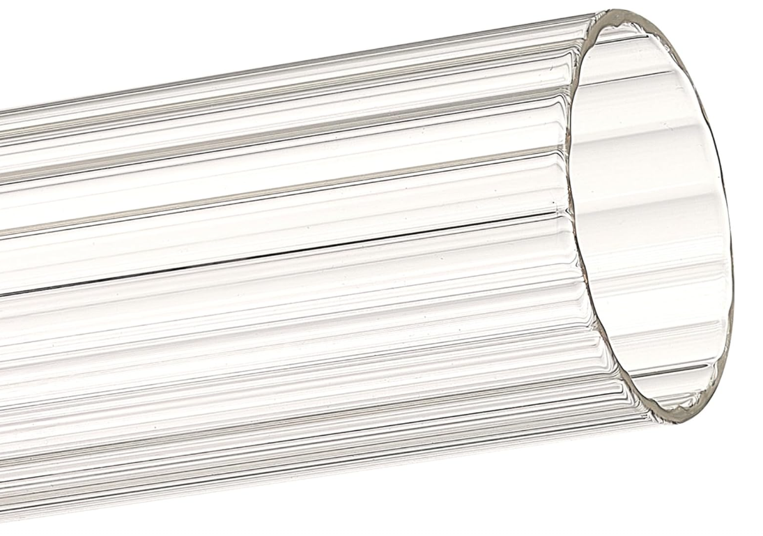 Globe Electric 63000052 18" 2-Light Vanity Light, Matte Brass Finish, Ribbed Glass Shade, Bathroom Décor, Home Décor, Home Improvement, Soft Glam Light, Makeup Lighting, Beauty Room Accessories