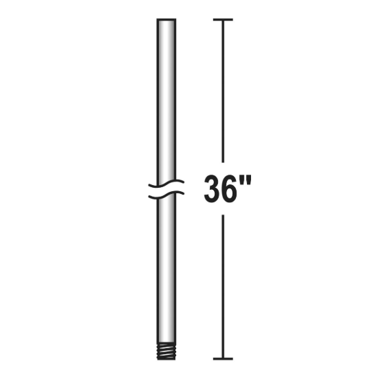 Minka-Aire 36 Inch Ceiling Fan Downrod - Flat White - DR536-WHF